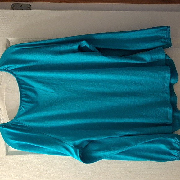 Belle Kim Gravel Top in Teal XL - Picture 3 of 10